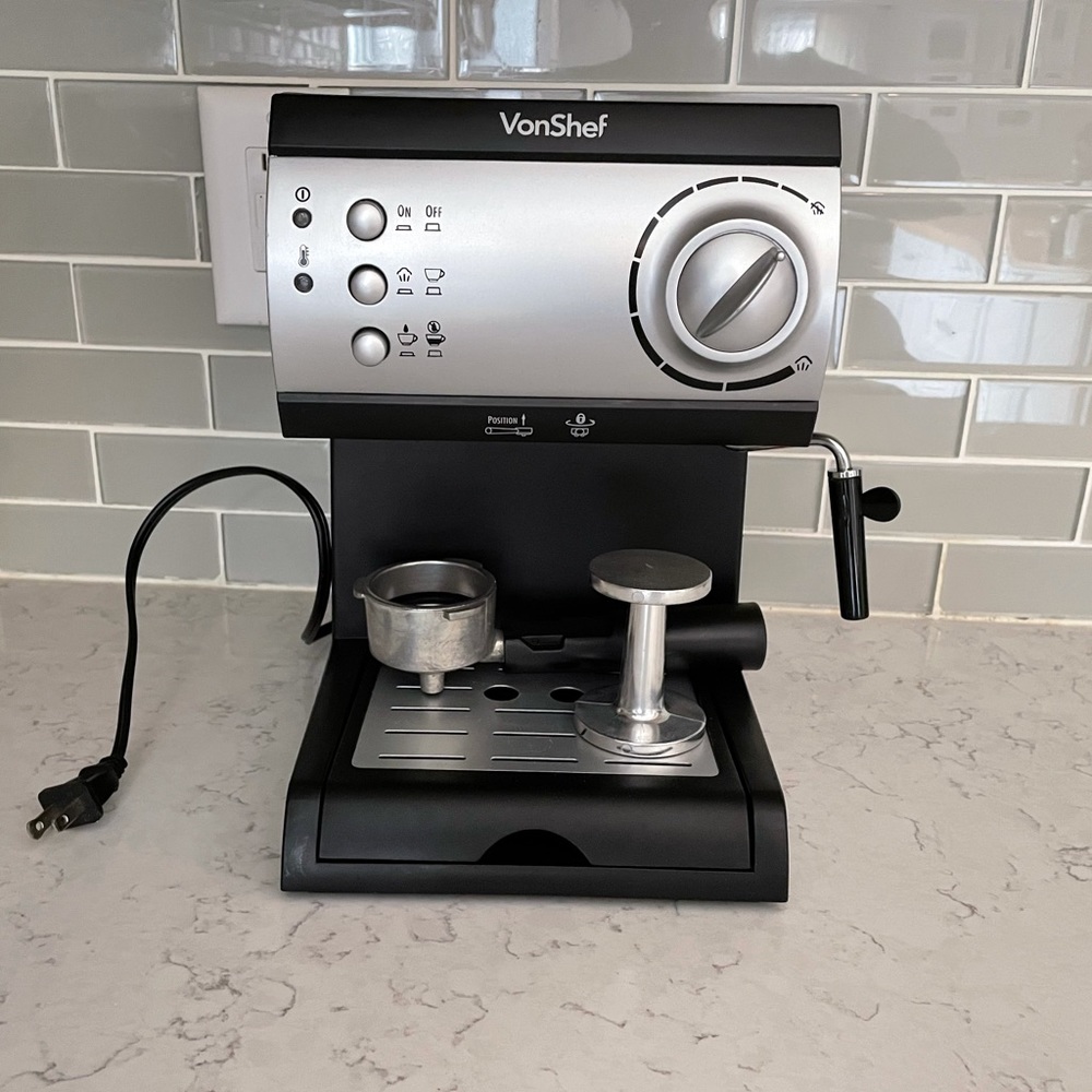 VonShef Espresso Machine with Milk Frother